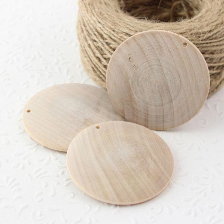 Koralik drewniany dysk 58mm