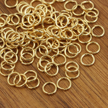 Ogniwo otwarte stal szlachetna pozłacana 7x1mm [30szt]