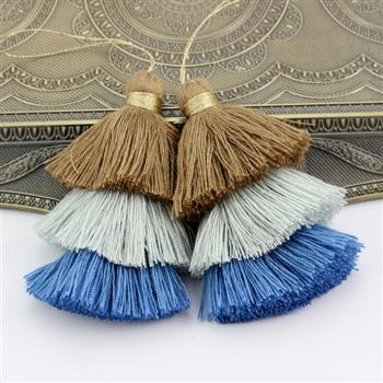 Chwost potrójny pastelowy mix 75x40mm