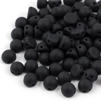CzechMates Cabochon 7mm Matte Jet [10szt]