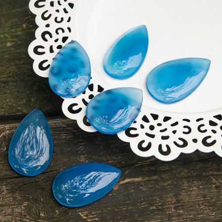 Kaboszon chalcedon blue 37x24x6mm