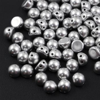 CzechMates Cabochon 7mm Matte Metallic Silver [10szt]