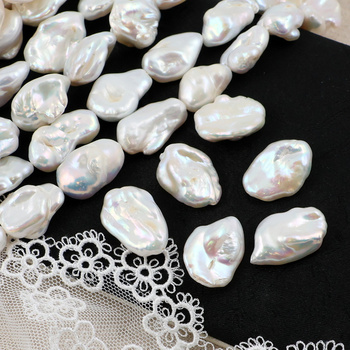 Perła słodkowodna baroque biała 15-25mm