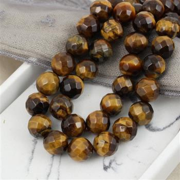 Tygrysie oko kula fasetowana 12mm