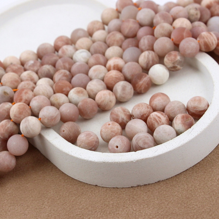 Kamień słoneczny kula MAT gładka 10mm