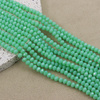 Kryształek szklany oponka fasetowana miętowa 4x3mm [sznur 42cm]