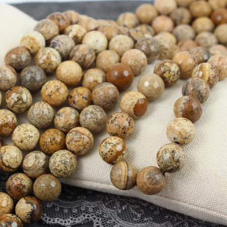 Jaspis krajobrazowy kula fasetowana 10mm