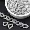 Akrylowe ogniwa do tworzenia łańcuszka szare 18x13mm [50szt]