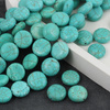 Howlit turkusowy moneta gładka 14mm