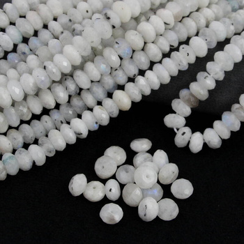 Kamień księżycowy oponka fasetowana 9x5mm