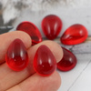 Kaboszon szklany Siam Ruby łezka 18x13mm