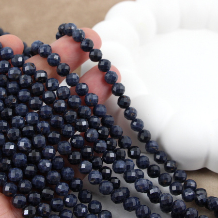 Szafir kula fasetowana 6mm