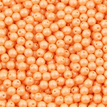 Round Beads Powdery - Pastel Orange 6mm [20szt]
