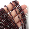 Granat kula fasetowana 4mm [sznur 38cm]