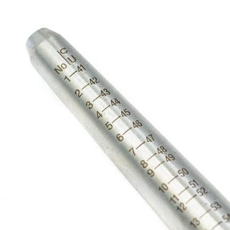 Rygiel stalowy okrągły z nutą do kształtowania obrączek