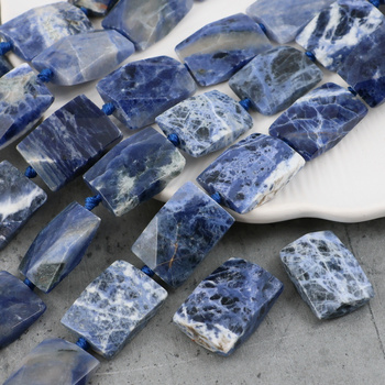 Sodalit prostokąt fasetowany 25x18mm