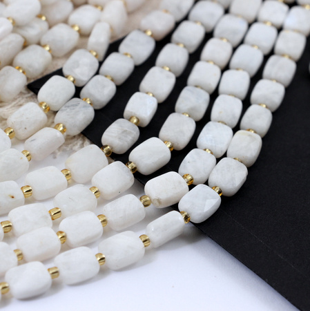 Kamień księżycowy prostokąt fasetowany 10x8mm