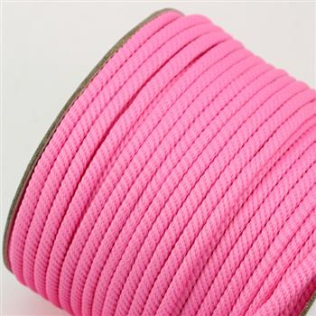 Sznurek z oplotem z tworzywa różowy 6mm [1metr]