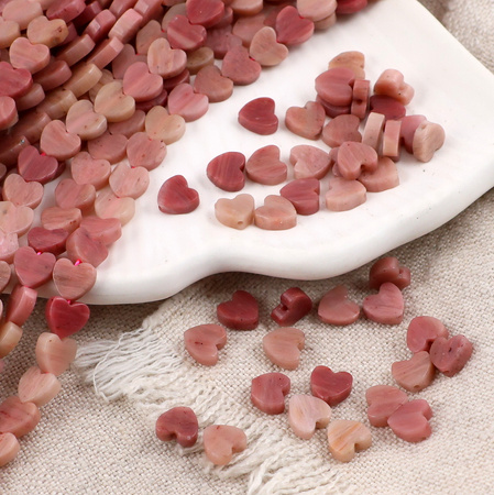 Rodonit serce 6mm [10szt]