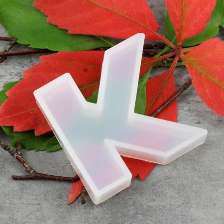 Forma silikonowa do odlewów z żywicy litera K 4cm