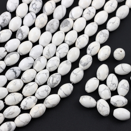 Howlit marmurkowy oliwka gładka 14x10mm