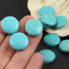 Howlit turkusowy moneta gładka 20mm
