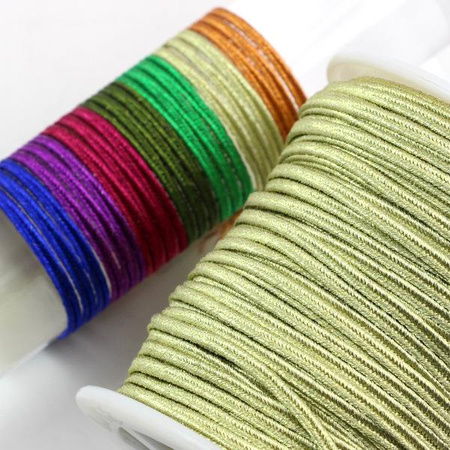 Sznurek sutasz chiński 3mm metalik FX chamois [1 metr]