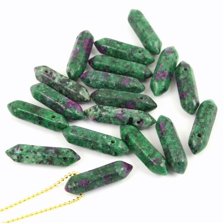 Jadeit zawieszka grot 32x9mm