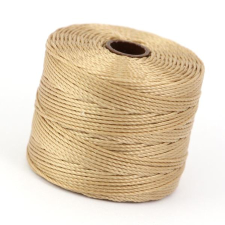 Nici nylonowe S-Lon bead cord LIGHT BROWN 0,5mm/70m [szpula]