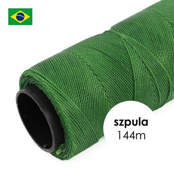 Sznurek do makramy brazylijski woskowany Grass Green 1mm [szpula 144m]