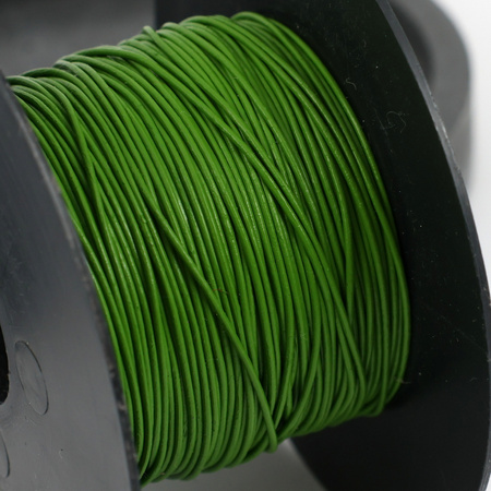 Rzemień skórzany zielony 1mm [1metr]