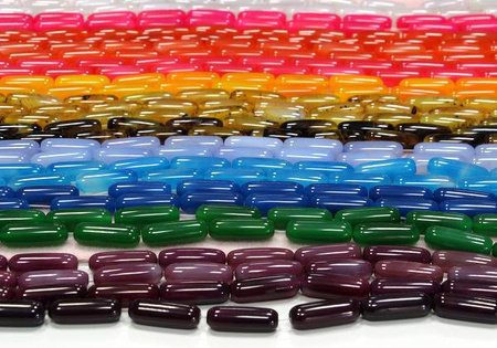 Agat brazylijski cygaro fioletowe 30x10mm