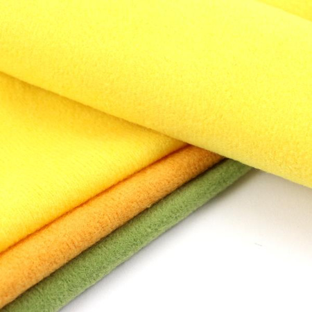 Welurowa dzianina do wykończeń kanarkowa 30x20cm