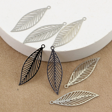 Baza ażurowa stal szlachetna srebrna 32x10mm