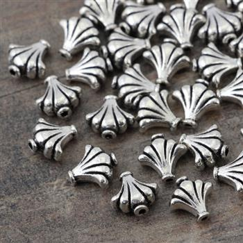 Przekładka metalowa srebrny wachlarz 9,5mm [10szt]