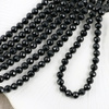 Turmalin czarny kula fasetowana 6mm [sznur 39cm]