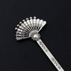 Baza szpilki do koka srebrna wachlarz 16cm