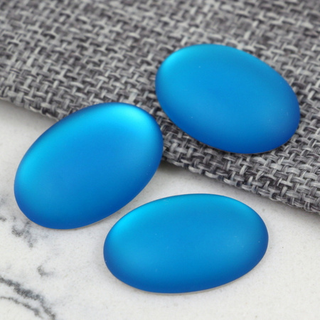 Kaboszon Lunasoft owal turquoise 25x18mm