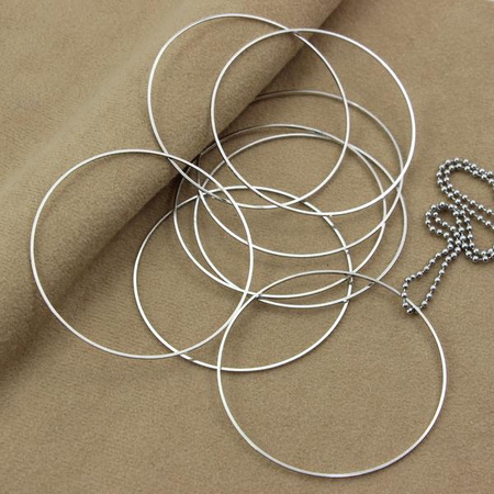 Geometrix metalowa baza obręcz srebrna 60mm