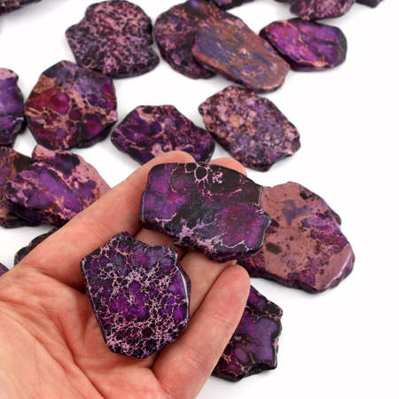 Jaspis lazurowe wybrzeże nieregularny plaster fioletowy