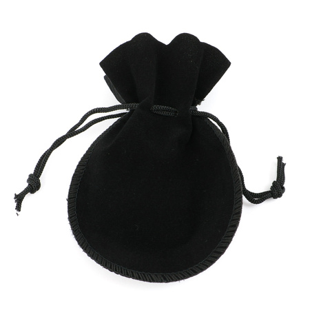 Sakiewka z weluru czarna 12x9cm