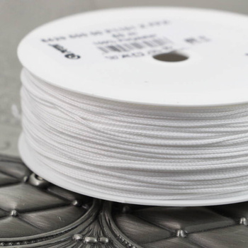 Sznurek pleciony poliestrowy biały 0,8mm Pega [1metr]