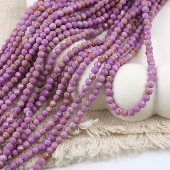 Fosfosyderyt kula fasetowana 3,5mm [sznur 39cm]