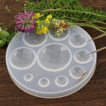 Forma silikonowa do odlewów z żywicy półkule fasetowane 33-4mm