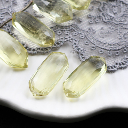 Kwarc lemon markiza fasetowana 20x9mm