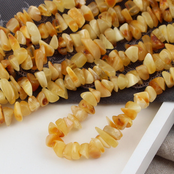 Bursztyn sieczka gruba 13mm [sznur 38cm]