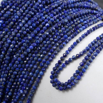 Lapis lazuli kula fasetowana 3mm [sznur 39cm]