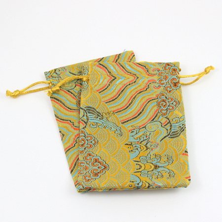 Woreczek żakardowy miodowy 14x10cm