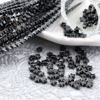 Hematyt grafitowy gwiazdka 4mm [10szt]