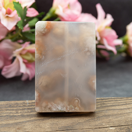 Agat Sakura tabliczka prostokąt 57x38mm